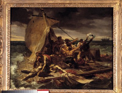 Vor náčrtů premiéry Meduse. Obraz Theodora Gericaulta (1791-1824). Ztlumit. 0,37 x 0,46 m. od Theodore Gericault