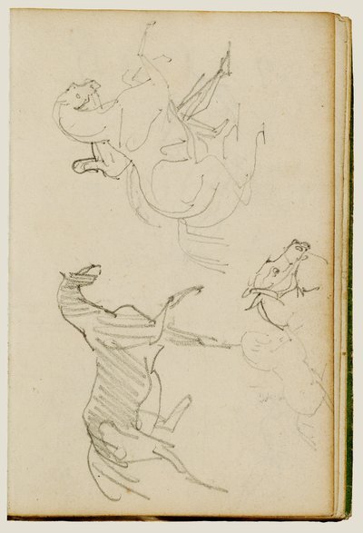 Tři studie na koních od Theodore Gericault
