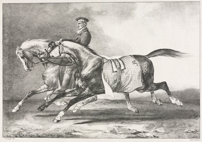 Cvičení dvou kropenatých koní, 1822. od Theodore Gericault