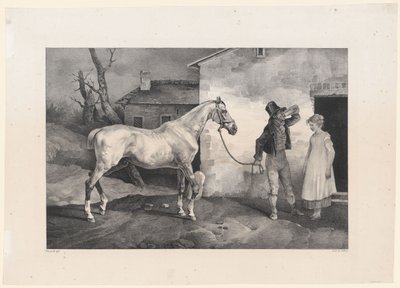 Starý kůň u vchodu do hostince (An Old Horse at the Door of an Inn) od Theodore Gericault