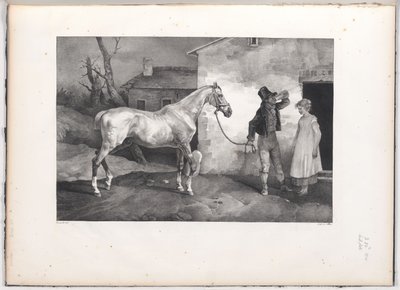 Starý kůň u vchodu do hostince (An Old Horse at the Door of an Inn) od Theodore Gericault