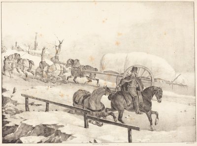 Wagoner stoupající do kopce (Nákladní vůz stoupající do kopce) od Theodore Gericault