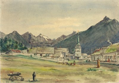 Lincoln Street, Sitka, 1887 od Theodore J. Richardson