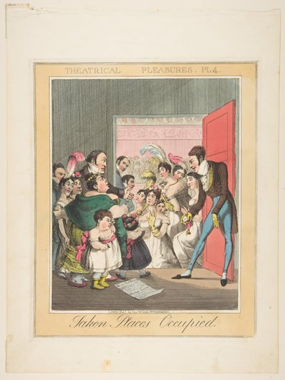 Divadelní potěšení, deska 4: Obsazená místa, ca. 1835. od Theodore Lane