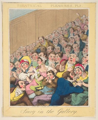 Divadelní potěšení, Útulný v galerii, deska 3, ca. 1835. od Theodore Lane