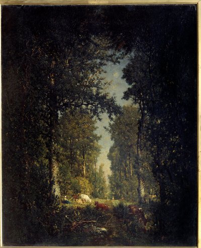 Alej, les Isle Adam. Obraz Theodora Rousseaua (1812-1867) od Pierre Etienne Theodore Rousseau