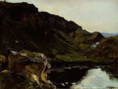 Krajina, kolem roku 1835 (olej na plátně) od Theodore Rousseau