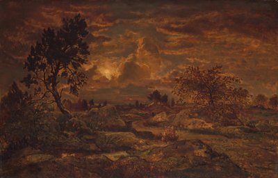 Západ slunce poblíž Arbonne, ca. 1860-65. od Theodore Rousseau