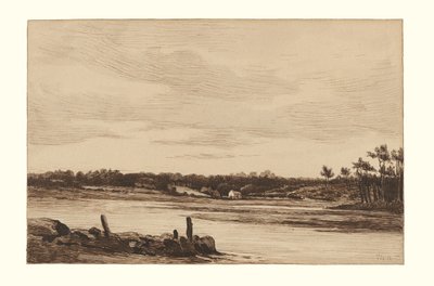 Řeka Loing na okraji lesa Fontainebleau od Theodore Rousseau