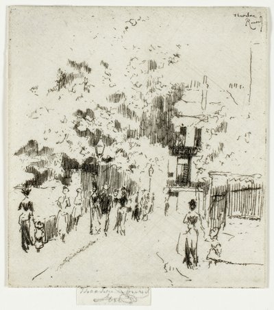 Bank Holiday, Corner of Beaufort Street, Chelsea od Theodore Roussel