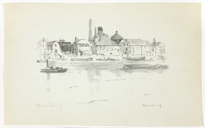 Battersea z řeky, odliv od Theodore Roussel