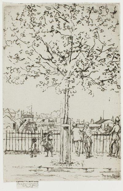 Chelsea Embankment, červen, 17 hodin, 1889 od Theodore Roussel