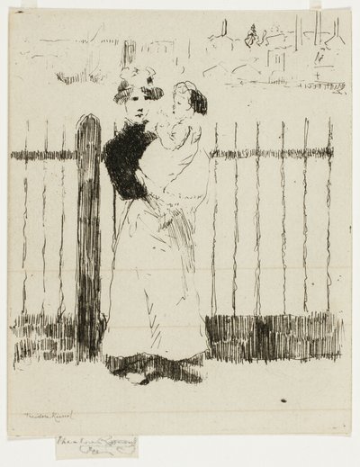 Emma a její dítě, Chelsea Embankment od Theodore Roussel