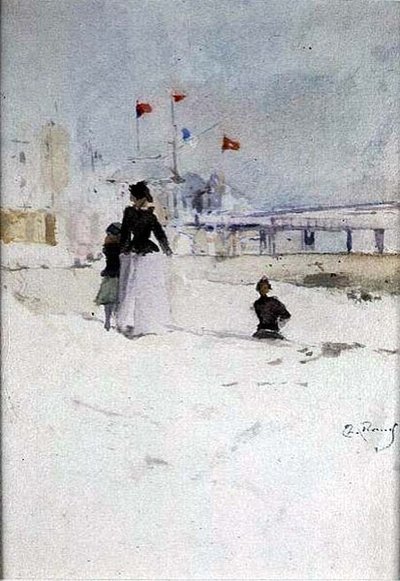 Na pláži od Theodore Roussel