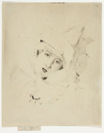 Pierrot, Portrét dámy A. C. od Theodore Roussel