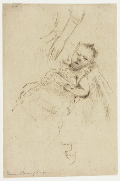 Portrét Margery Chambersové, ve věku deset týdnů od Theodore Roussel