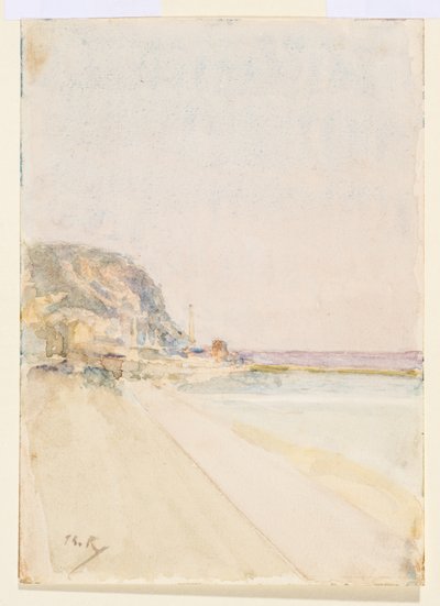 Pohled na East Cliff, Hastings, před rokem 1900 od Theodore Roussel