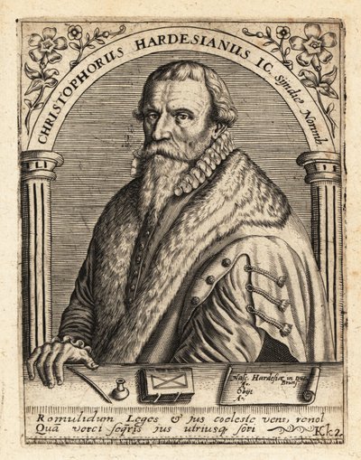 Christoph Herdesianus, německý právník od Theodore de Bry