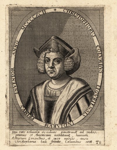 Kryštof Kolumbus, italský průzkumník a kolonizátor od Theodore de Bry