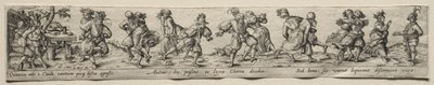 Tanec rolníků. od Theodore de Bry