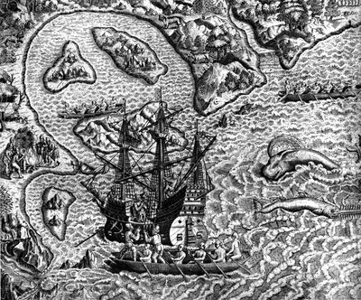Discovery of America - v "The Wonderful Narrative of America" ​​​​od Theodora de Bry od Theodore de Bry