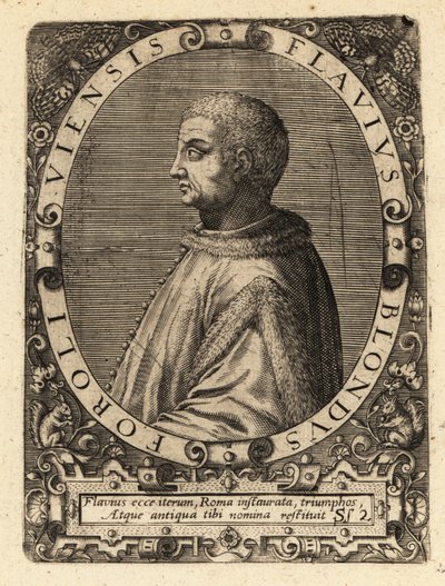 Flavio Biondo , italský historik od Theodore de Bry