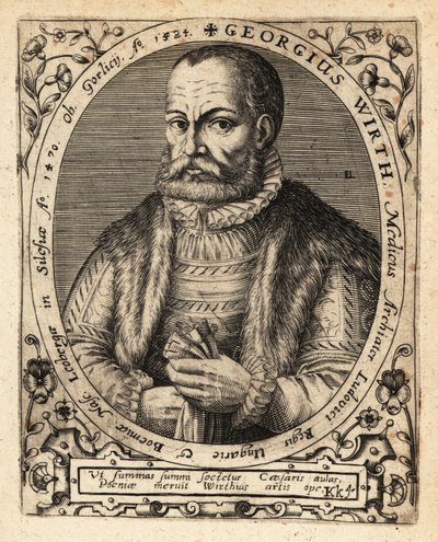 George Wirth, německý lékař, narozený v Gorlicích 1424. od Theodore de Bry