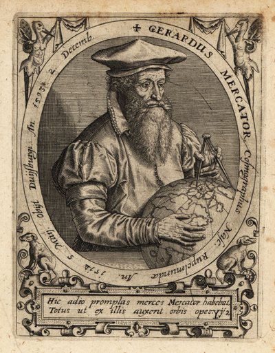 Gerardus Mercator, geograf. od Theodore de Bry