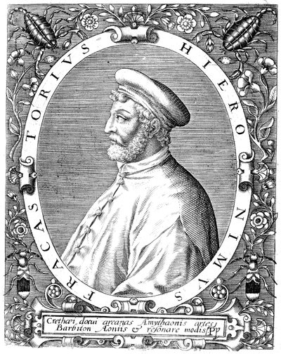 Girolamo Frascatoro , italský lékař, básník a astronom, konec 16. století od Theodore de Bry