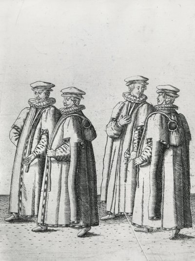 Prodavači potravin v pohřebním průvodu sira Philipa Sidneyho na cestě do katedrály svatého Pavla, 1587 od Theodore de Bry