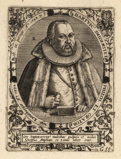 Hartwig Schmidenstedt , německý rétor. od Theodore de Bry