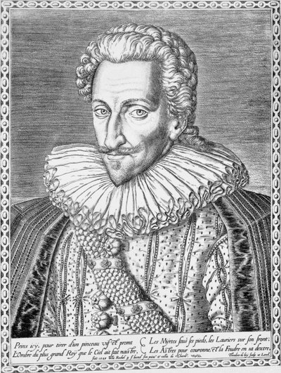 Henri IV Francie jako král Navarre, 1589 od Theodore de Bry