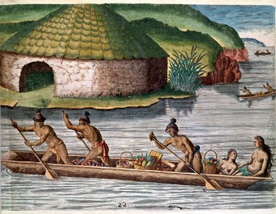Rytina z „Admirante Narratio Americae“ (Historie Ameriky) od Theodora de Bry (1528-1598) od Theodore de Bry