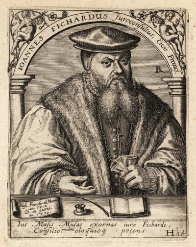 Johann von Fichard , německý právník od Theodore de Bry
