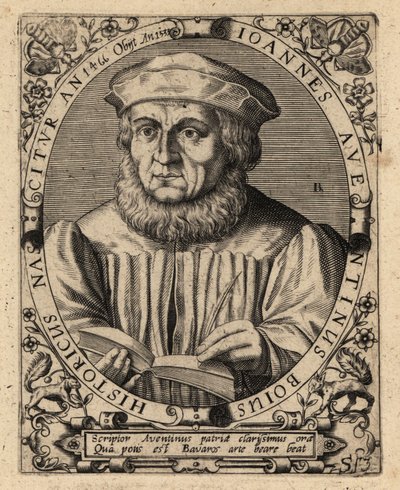 Johannes Aventinus , bavorský historik. od Theodore de Bry