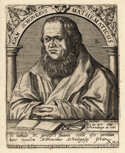 Johannes Schoner, německý polyhistor od Theodore de Bry