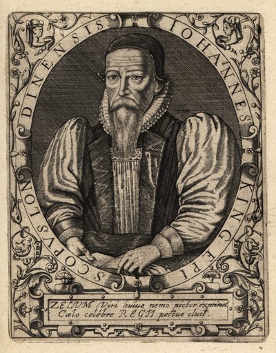 John King, zemřel 1621, biskup londýnský. od Theodore de Bry