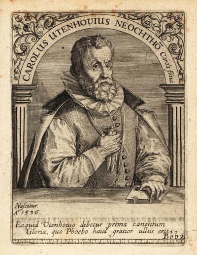 Karl von Utenhove , vlámský učenec a básník. od Theodore de Bry