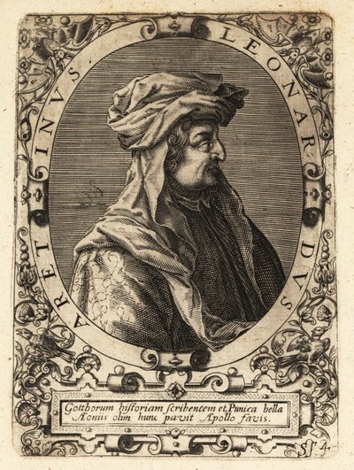 Leonardo Bruni , italský humanista, historik a státník. od Theodore de Bry