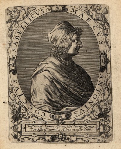 Marcus Antonius Coccius Sabellicus, italský učenec. od Theodore de Bry