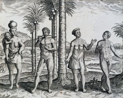 Původní Etiopie, z díla India Orientalis rytina Theodora de Bry (1528-1598), Afrika od Theodore de Bry