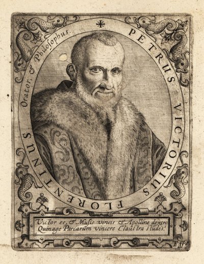 Piero Vettori , italský spisovatel. od Theodore de Bry