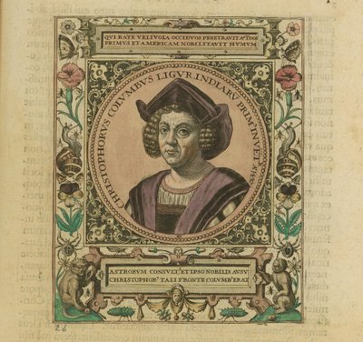 Portrét Kryštofa Kolumba, 1595. od Theodore de Bry
