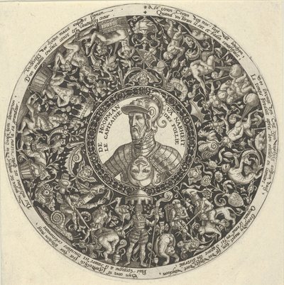 Portrét vévody z Alvy, ze série návrhů Tazza, ca. 1588. od Theodore de Bry