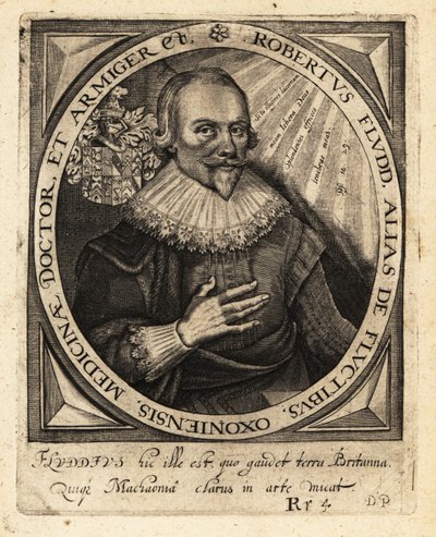 Robert Fludd, anglický paracelský lékař. od Theodore de Bry