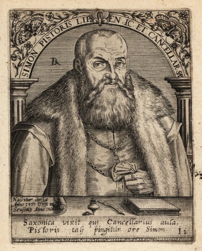 Simon Pistoris mladší, německý právník. od Theodore de Bry
