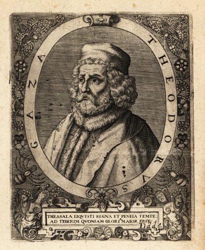 Theodore Gazis , řecký humanista. od Theodore de Bry