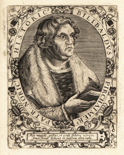 Willibald Pirckheimer , německý právník. od Theodore de Bry