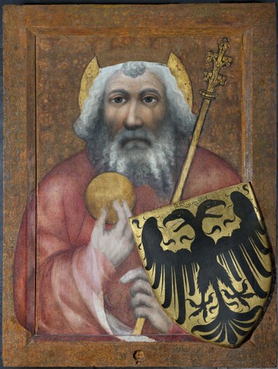 Karel Veliký - Karel Veliký, král Franků - Theodorich Pražský (činný cca 1360-1380). Tempera na panelu od Theodoricus of Prague