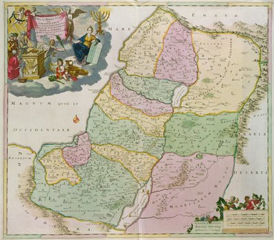 Mapa Svaté země od Theodorus Danckerts